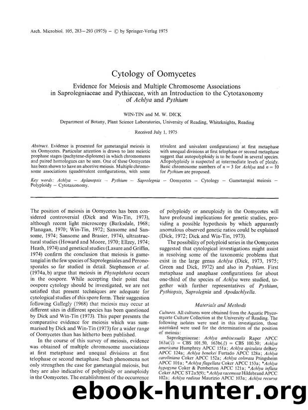 Cytology of oomycetes by Unknown
