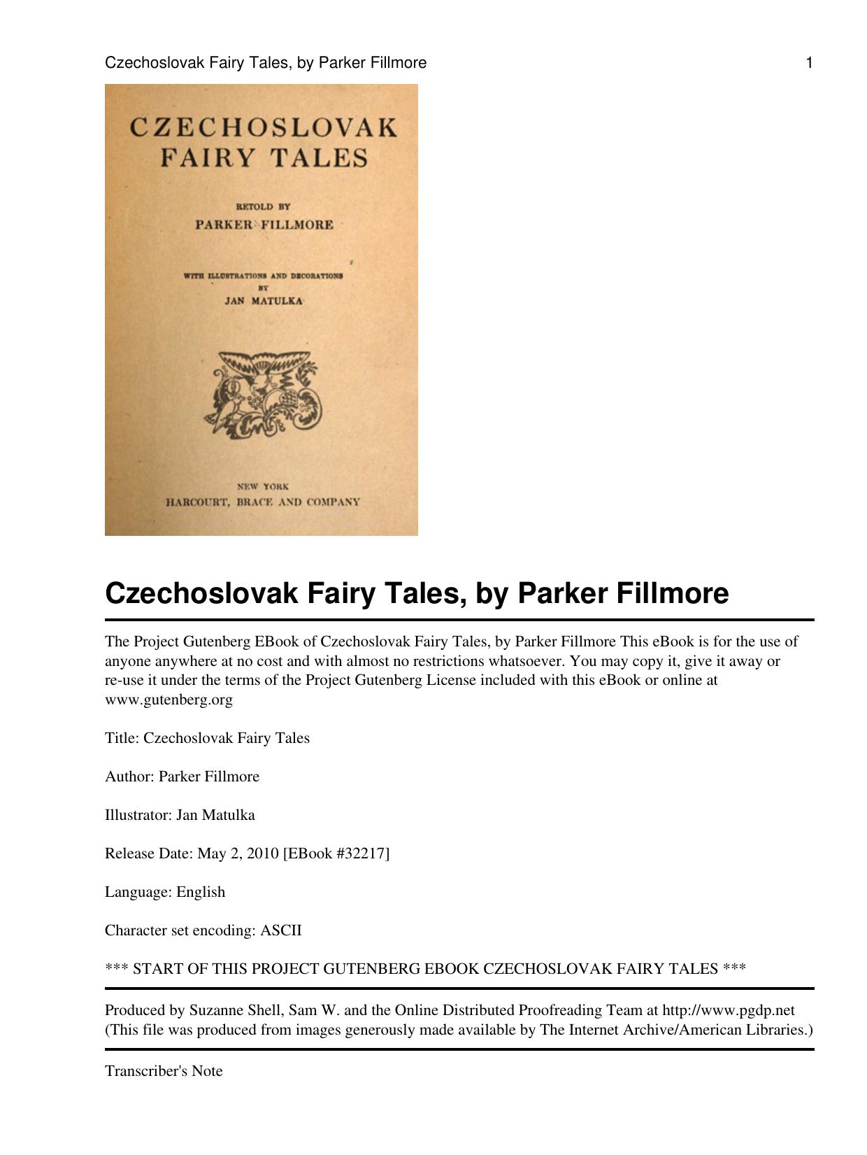 Czechoslovak Fairy Tales by Unknown