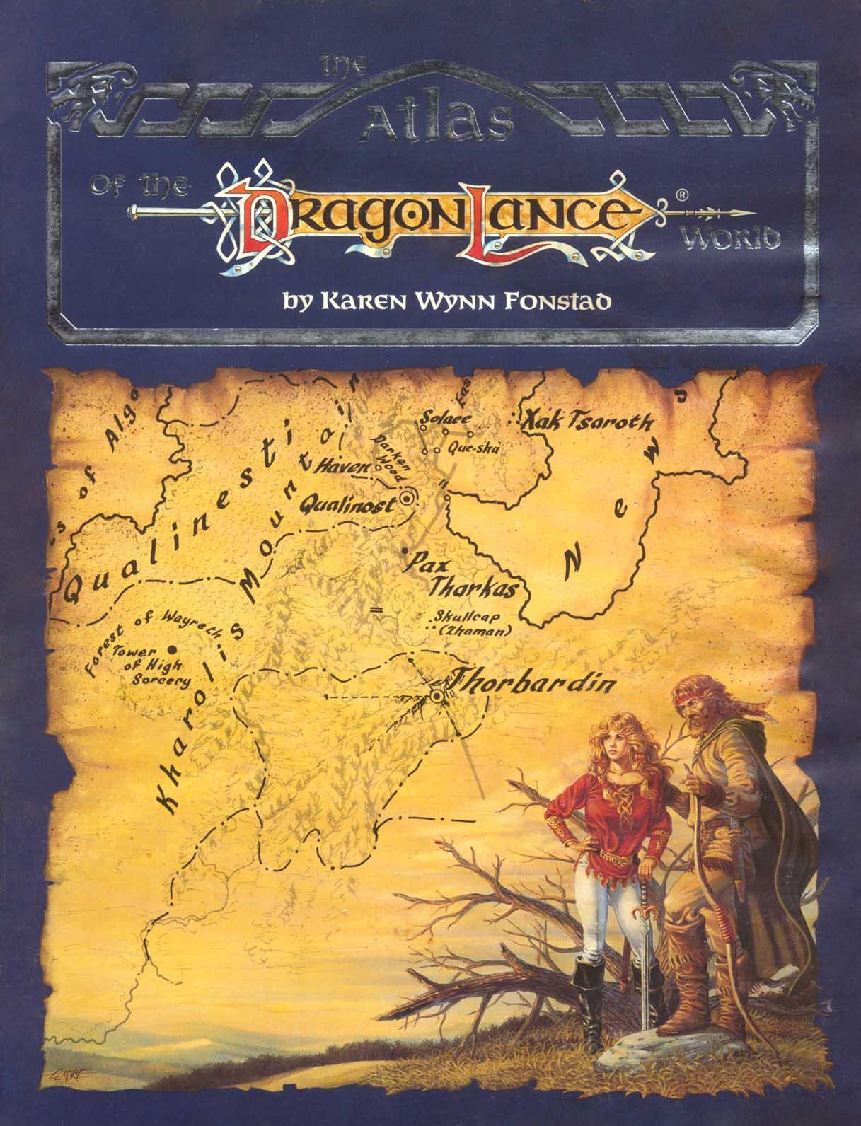 D&D 2e Dragonlance The Atlas of the Dragonlance World by Unknown
