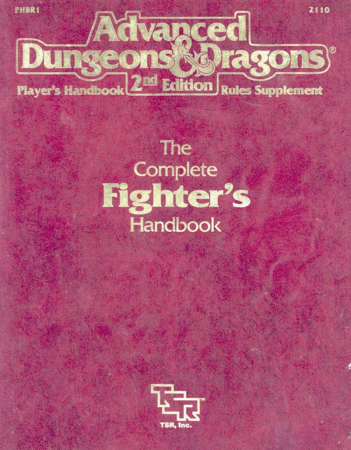D&D 2e The Complete Fighter's Handbook by Unknown