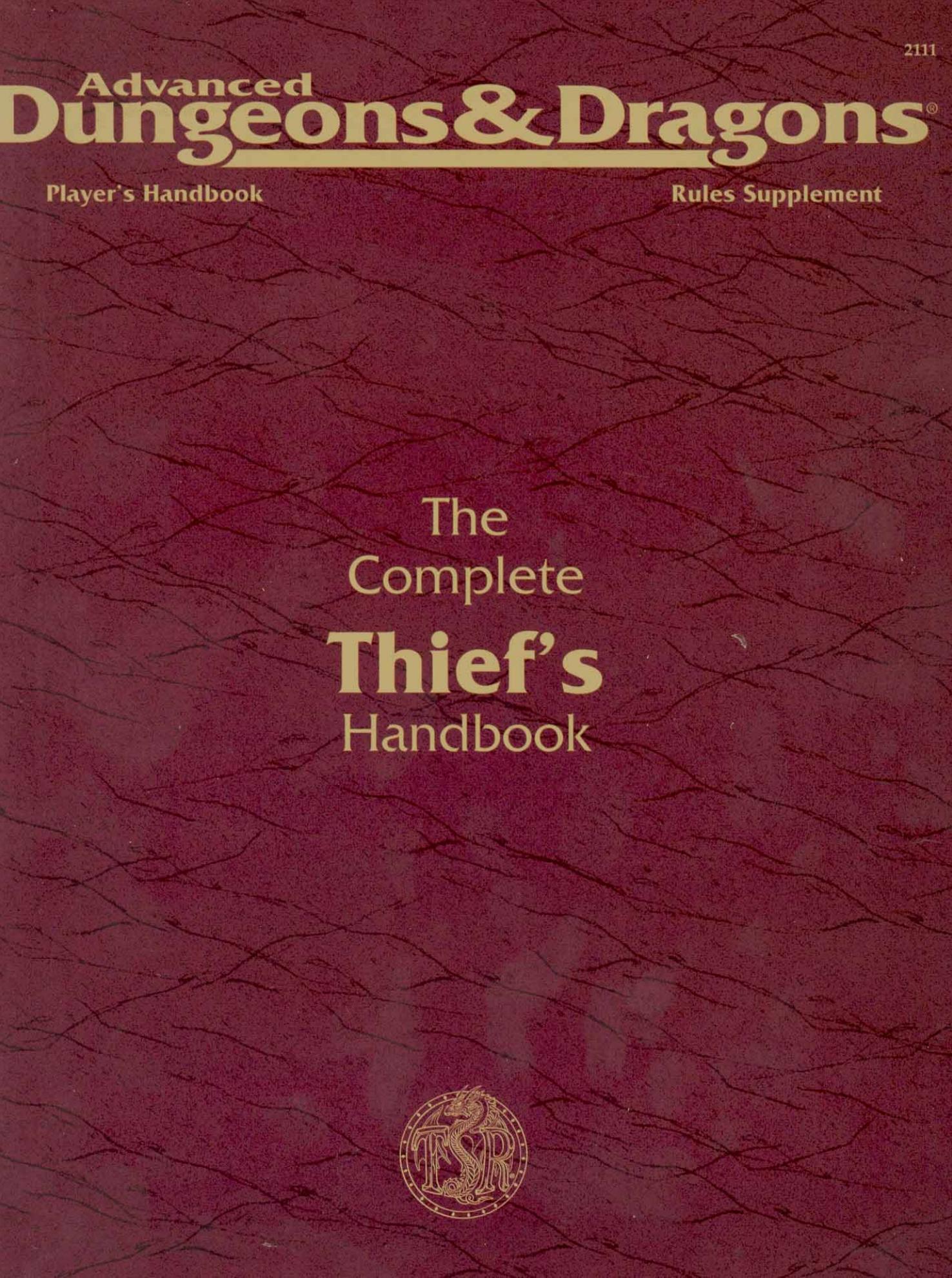 D&D 2e The Complete Thief's Handbook by Unknown