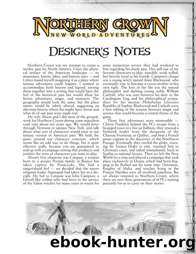 D&D 3rd ed.-Northern Crown-Designer Notes by Unknown