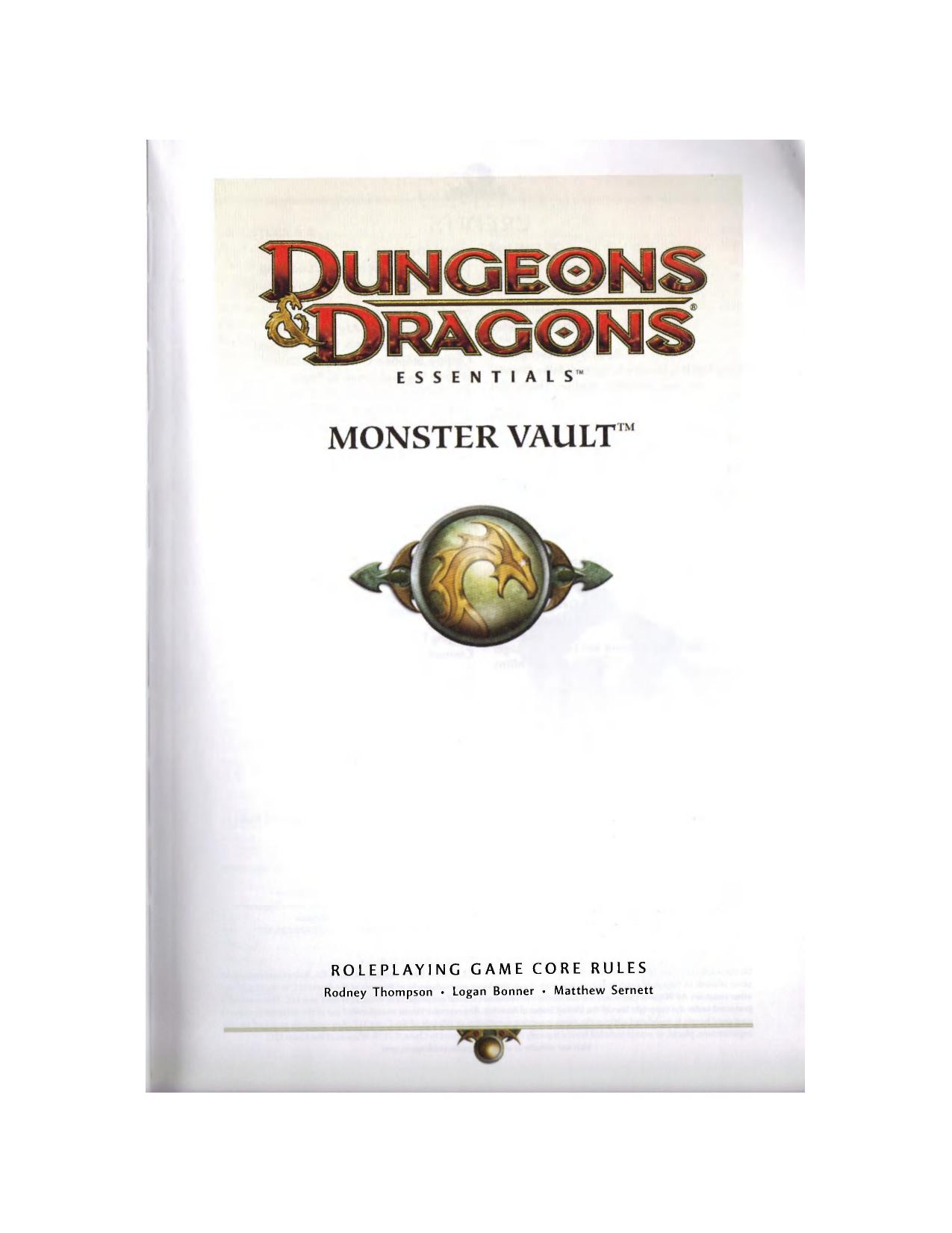D&D 4th Edition by Monster Vault