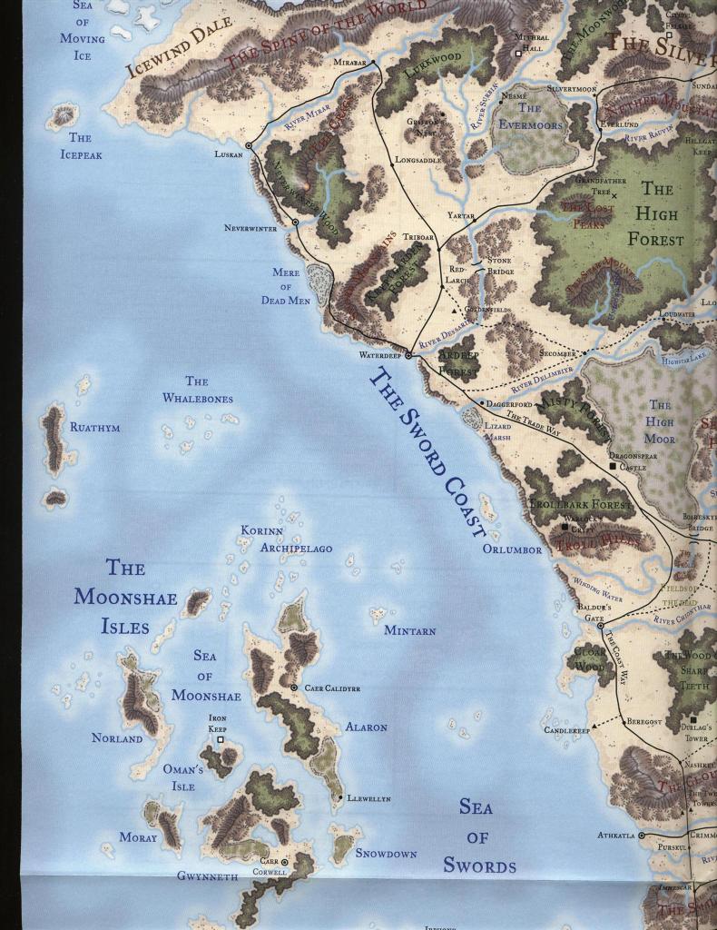 D&D Forgotten Realms Maps by R.A. Salvatore by Unknown