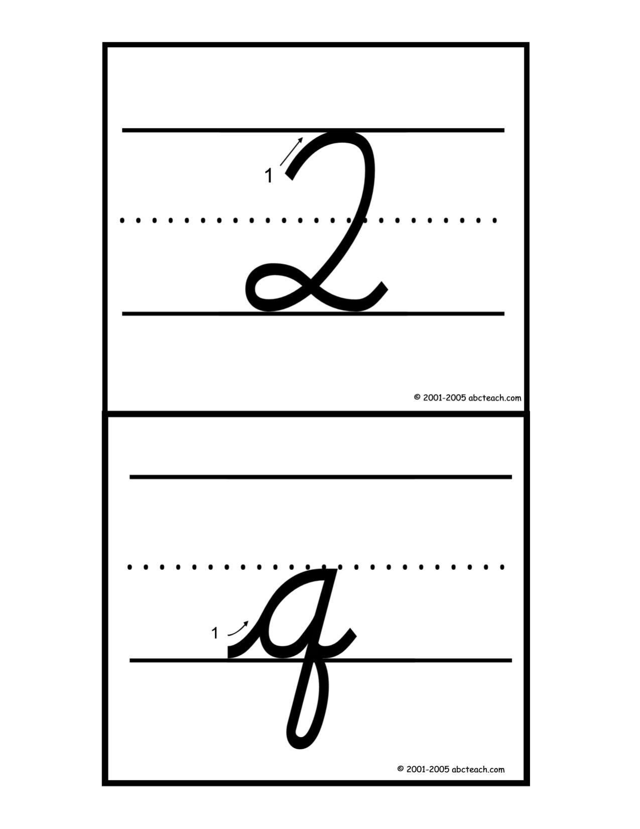D'Nealian Style Card Set Q-Z by Sandra Kemsley