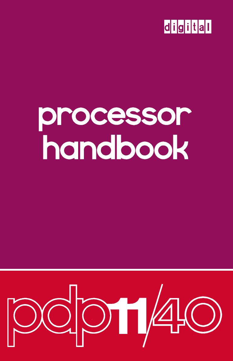 D-09-30 PDP11-40 Processor Handbook by Unknown