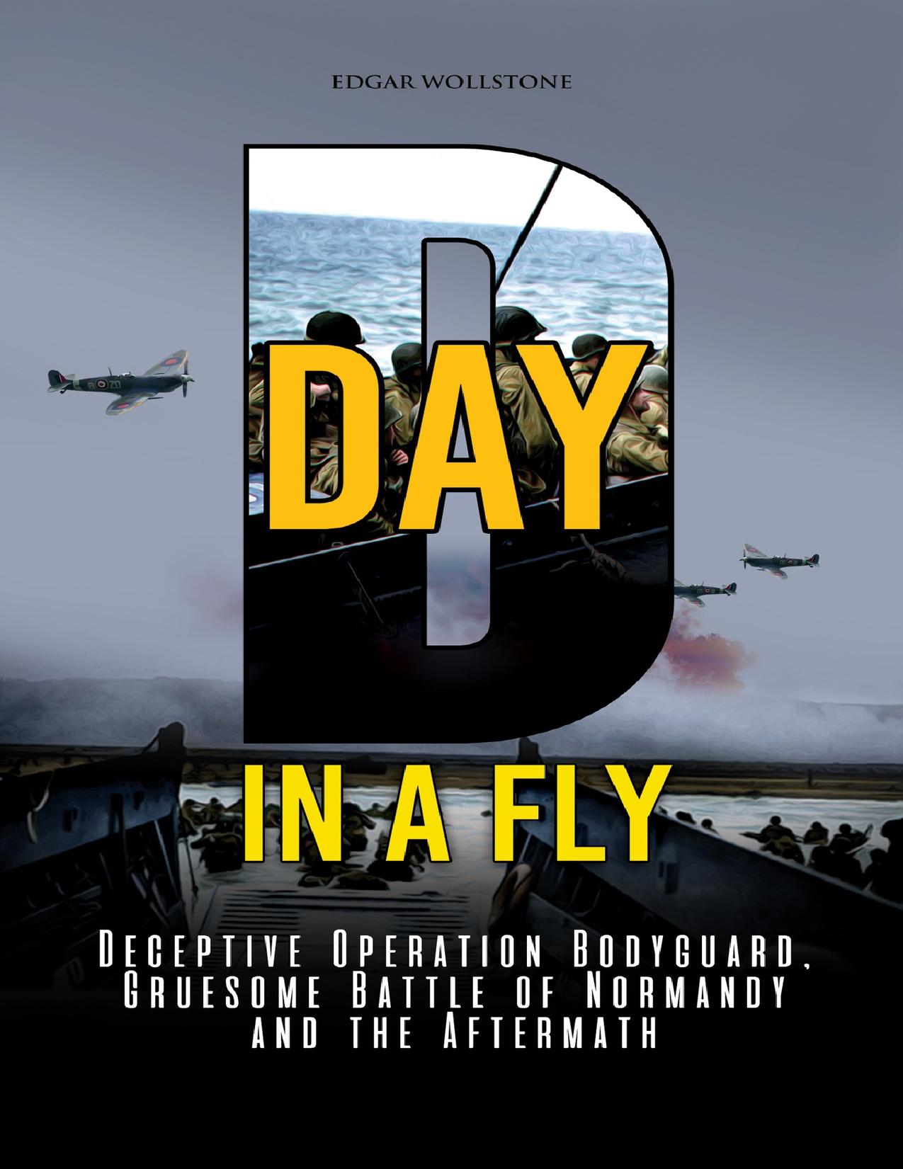 D-DAY, in A Fly: Deceptive Operation Bodyguard, Gruesome Battle of Normandy and the Aftermath (War Classics In a Fly Book 5) by Edgar Wollstone