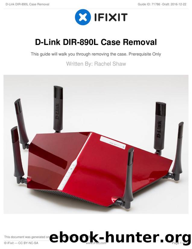 D-Link DIR-890L Case Removal by Unknown