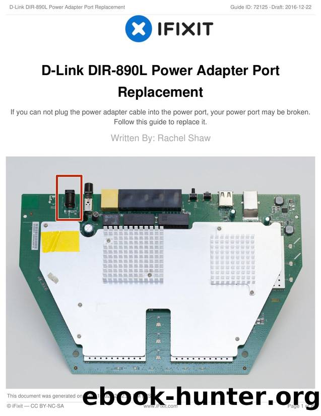 D-Link DIR-890L Power Adapter Port Replacement by Unknown
