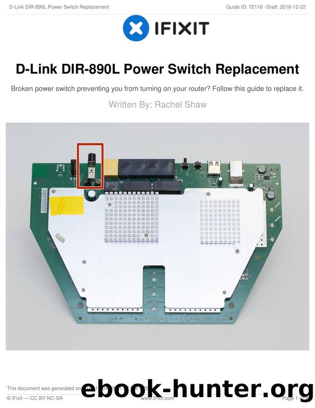D-Link DIR-890L Power Switch Replacement by Unknown