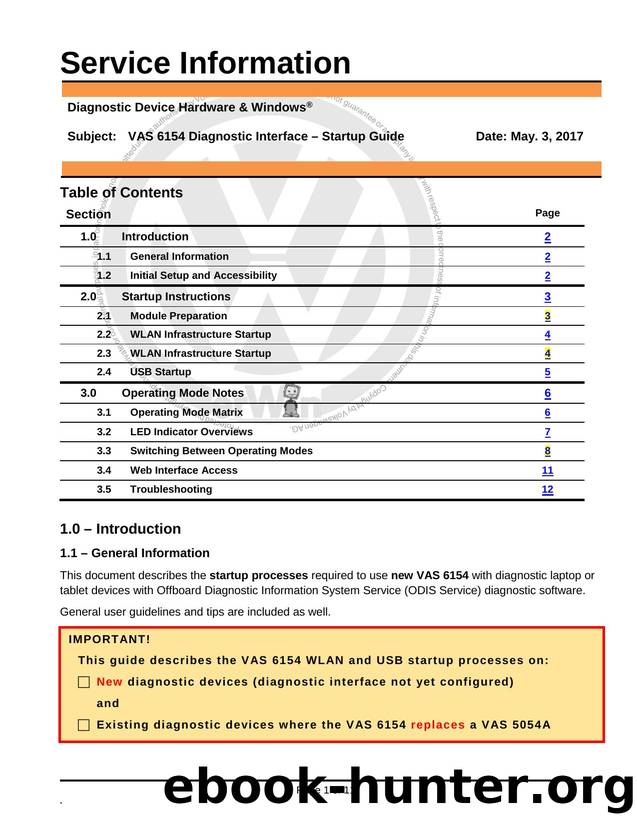 D4B807C05CE-VAS 6154 Diagnostic Interface Startup Guide by Unknown