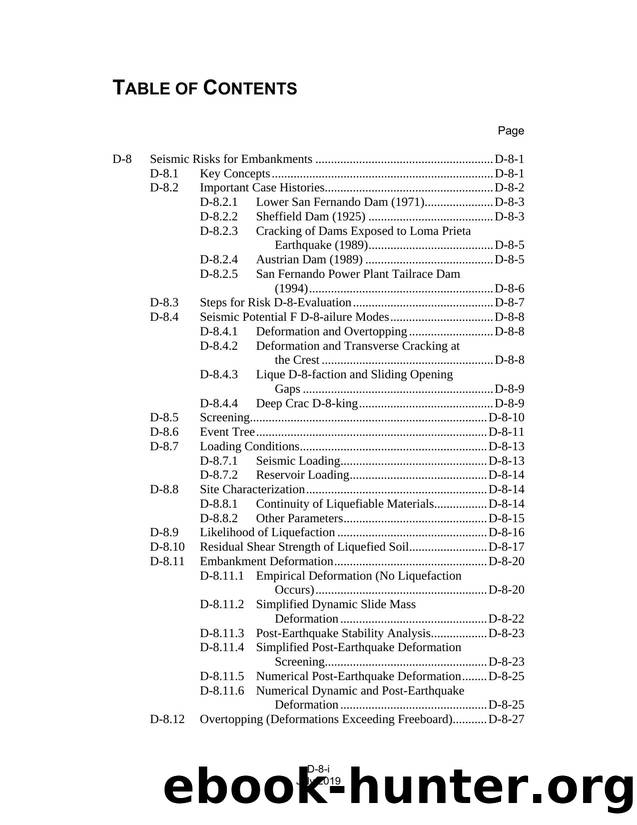 D8_Seismic Risks for Embankments by Bureau of Reclamation