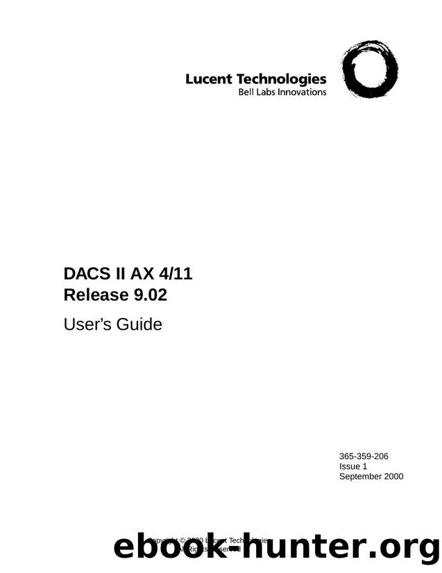 DACS II AX 411 Release 9.02 User's Guide by Unknown