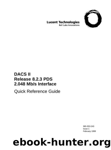 DACS II Release 8.2.3, PDS 2.048 Mbs Interface Quick Reference Guide by Unknown