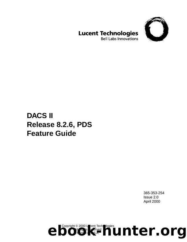 DACS II Release 8.2.6, PDS Feature Guide by Unknown
