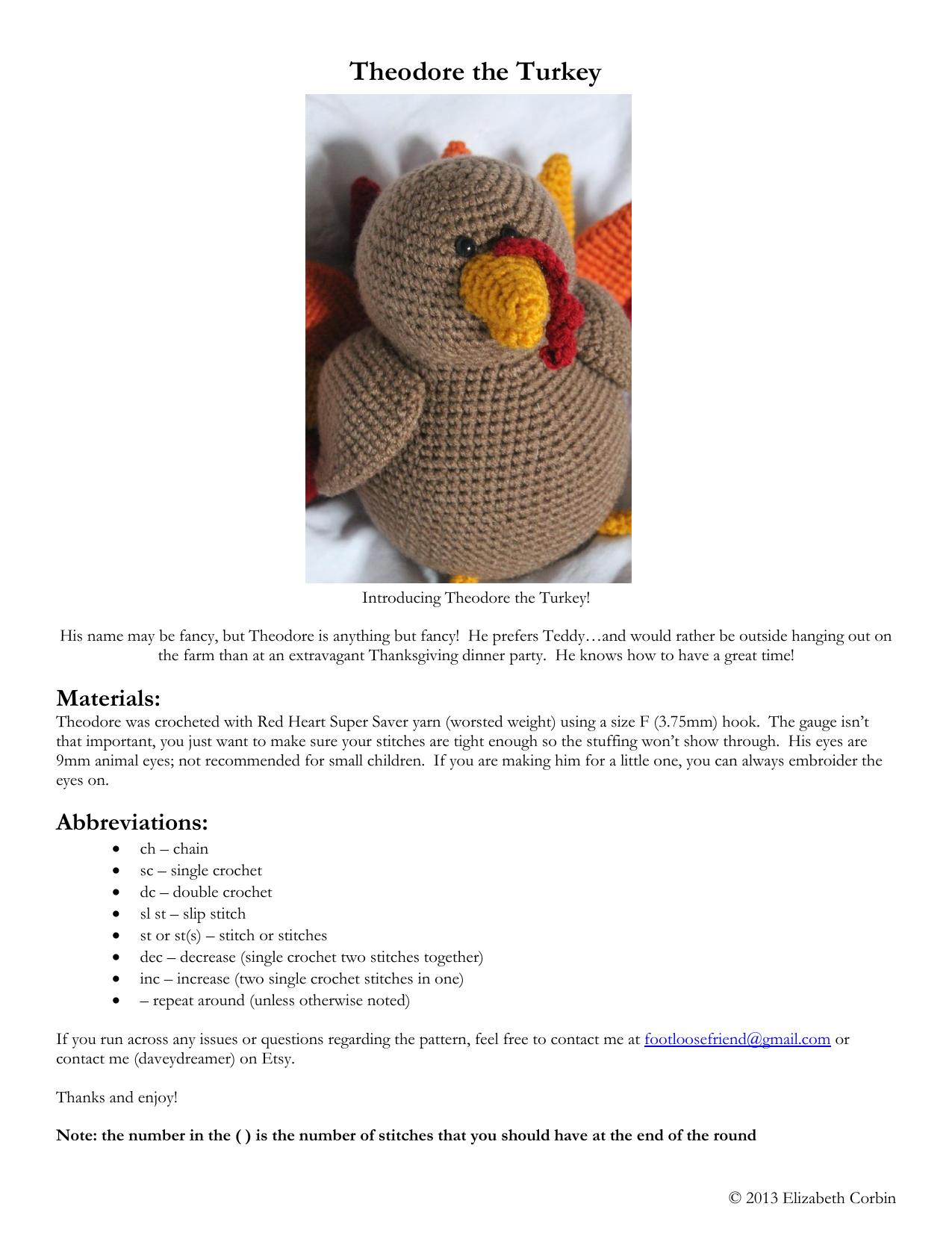 DAVEYDREAMER-THEODORE THE TURKEY by Unknown