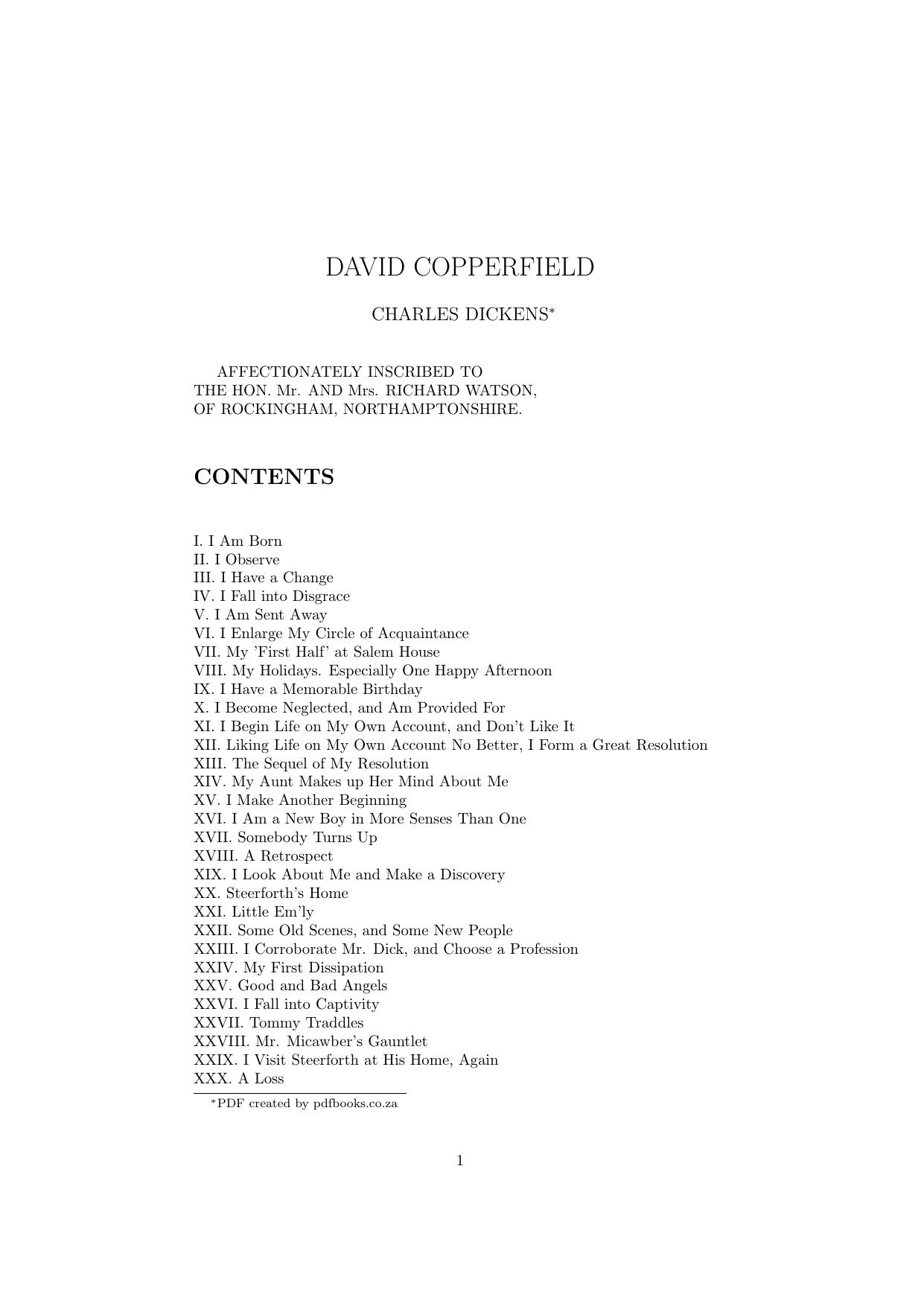 DAVID COPPERFIELD -- CHARLES DICKENS -- Pdf by Unknown