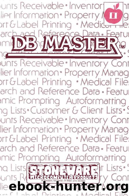 DB Master Manual by PDF Prepared by Dr. Kenneth Buchholz