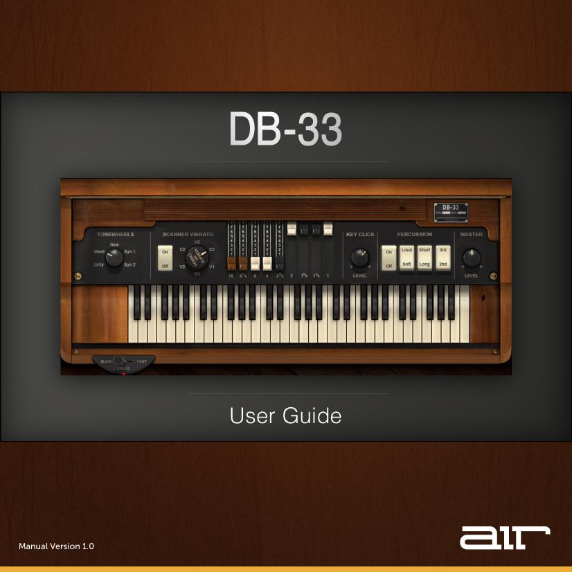 DB-33 User Guide by AIR Music Technology