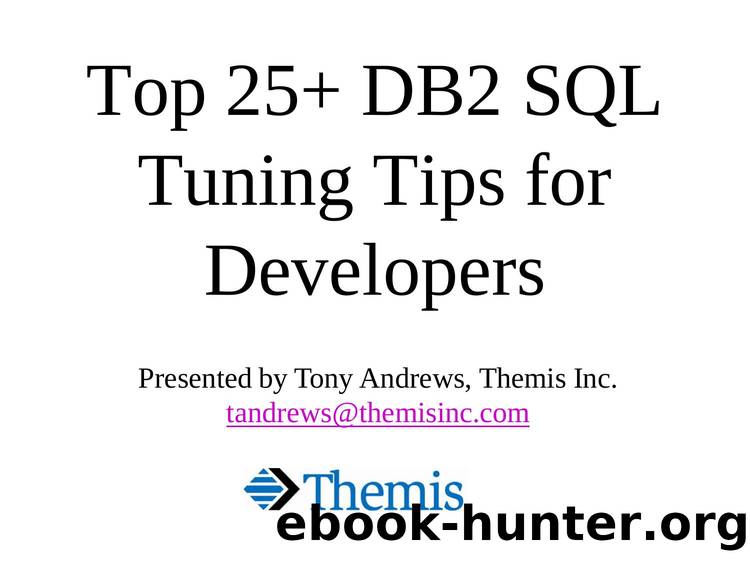 DB2 SQL & Application Programming by Themis Inc