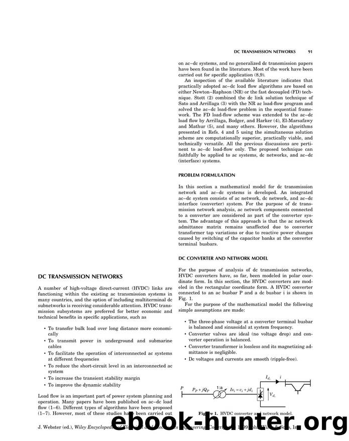 DC Transmission Networks". In: Wiley Encyclopedia of Electrical and Electronics Engineering by Unknown