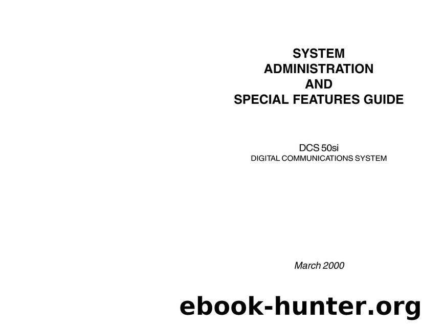 DCS 50si System Administration and Special Features Guide by Samsung Product Department