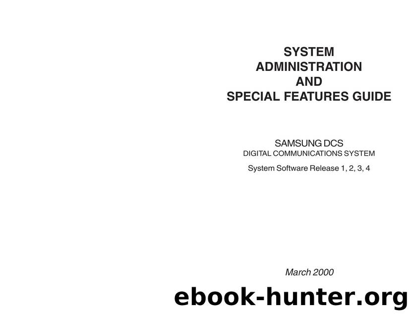 DCS System Administration and Special Features Guide by Samsung Product Department