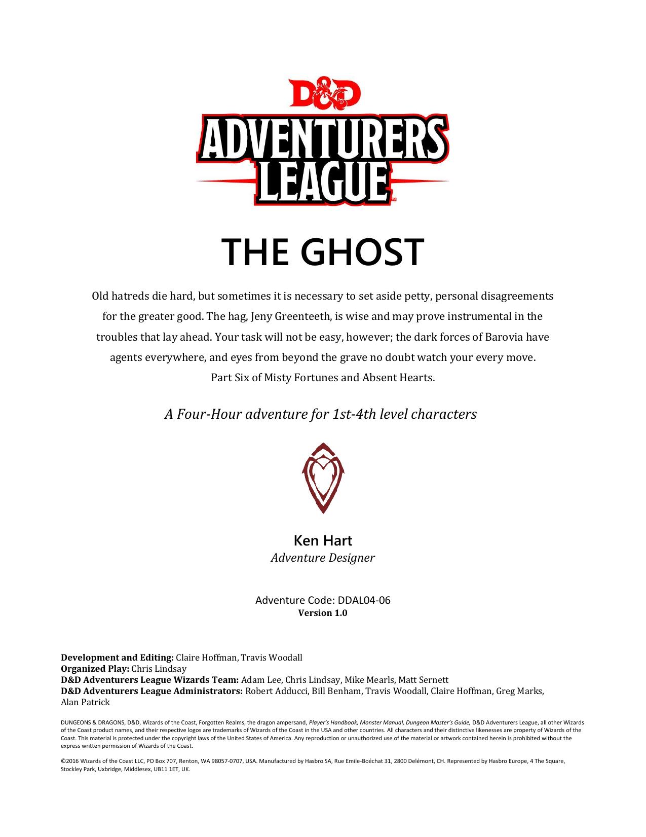 DDAL4-06 The Ghost by Unknown