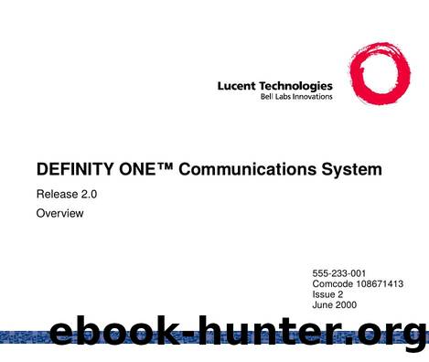 DEFINITY ONE Communications System Release 2.0 Overview by EZ Manuals