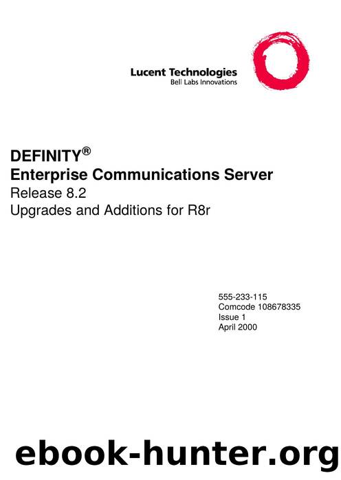DEFINITYÂ® ECS Release 8.2 Upgrades and Additions for R8r by EZ Manuals