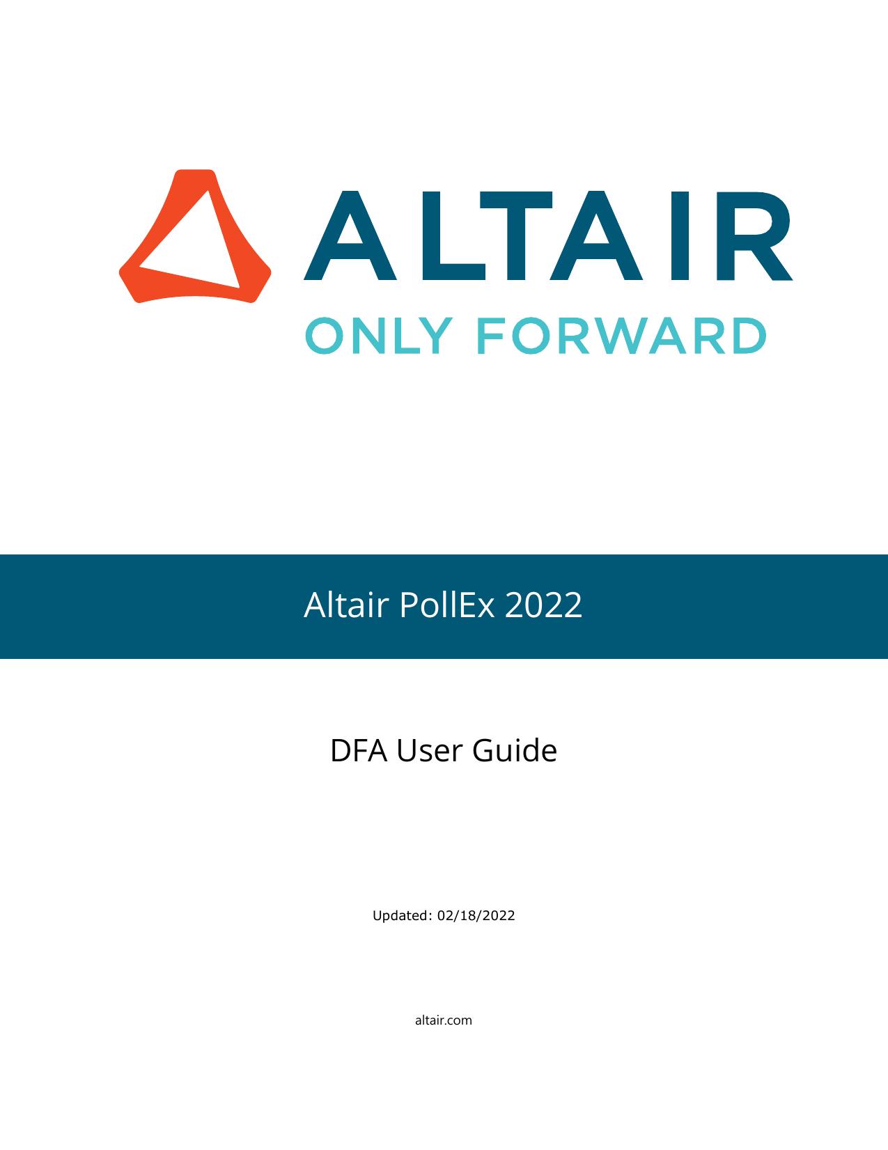 DFA User Guide by PollEx