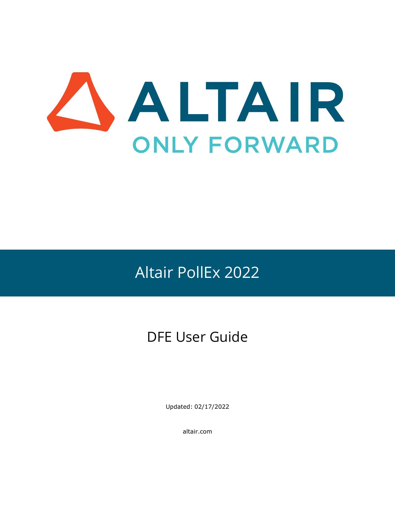 DFE User Guide by PollEx