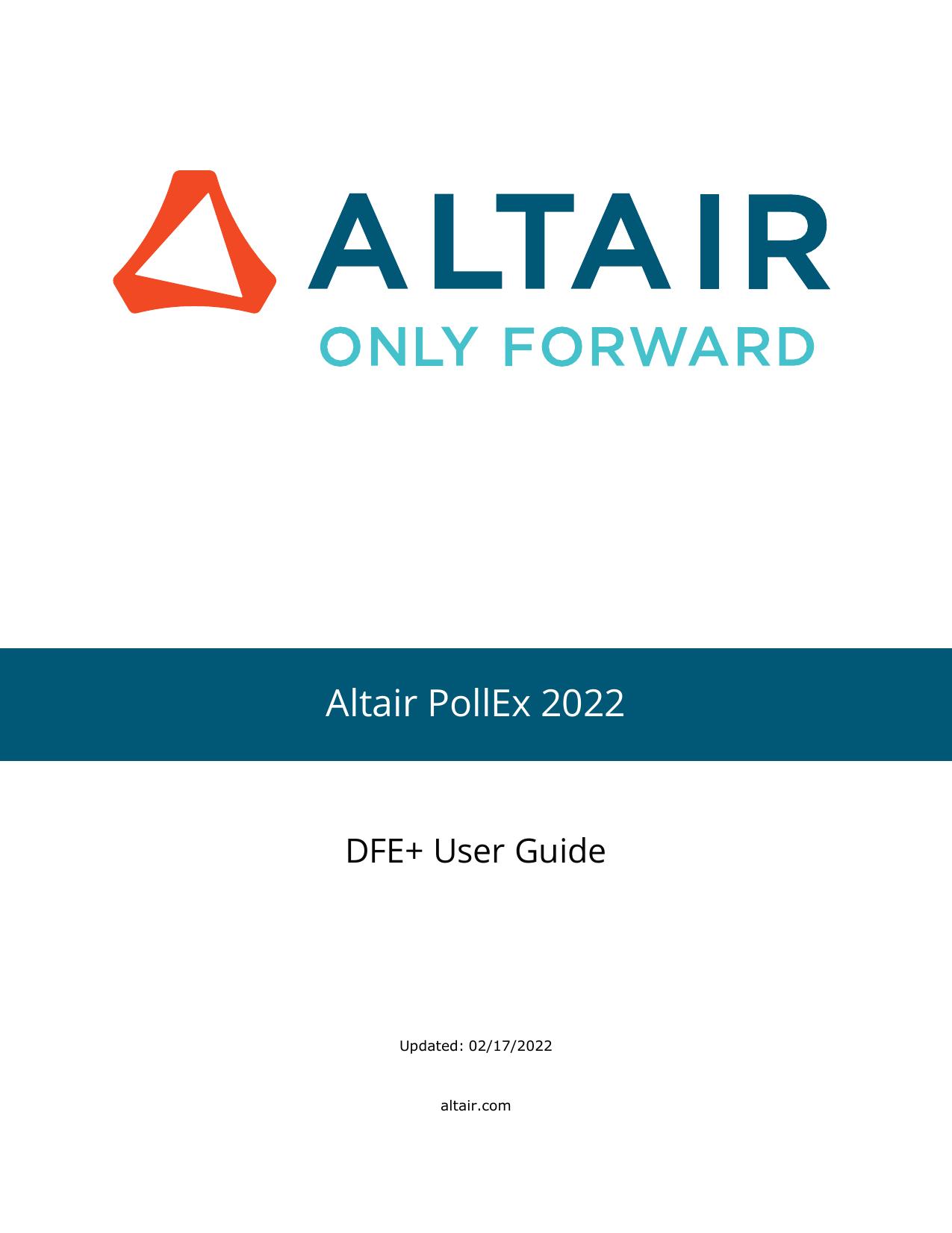 DFE+ User Guide by PollEx