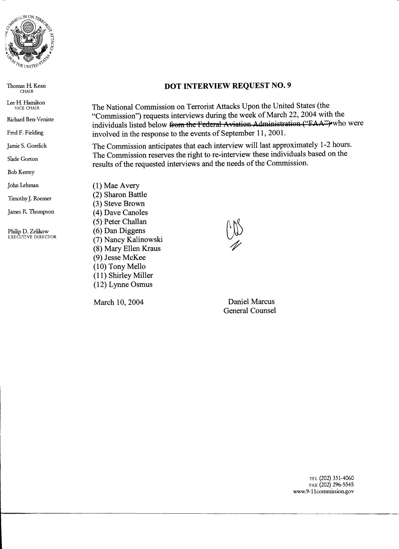 DH B1 Misc Air Defense Fdr- DOT Interview Request 8 and 9 by Unknown