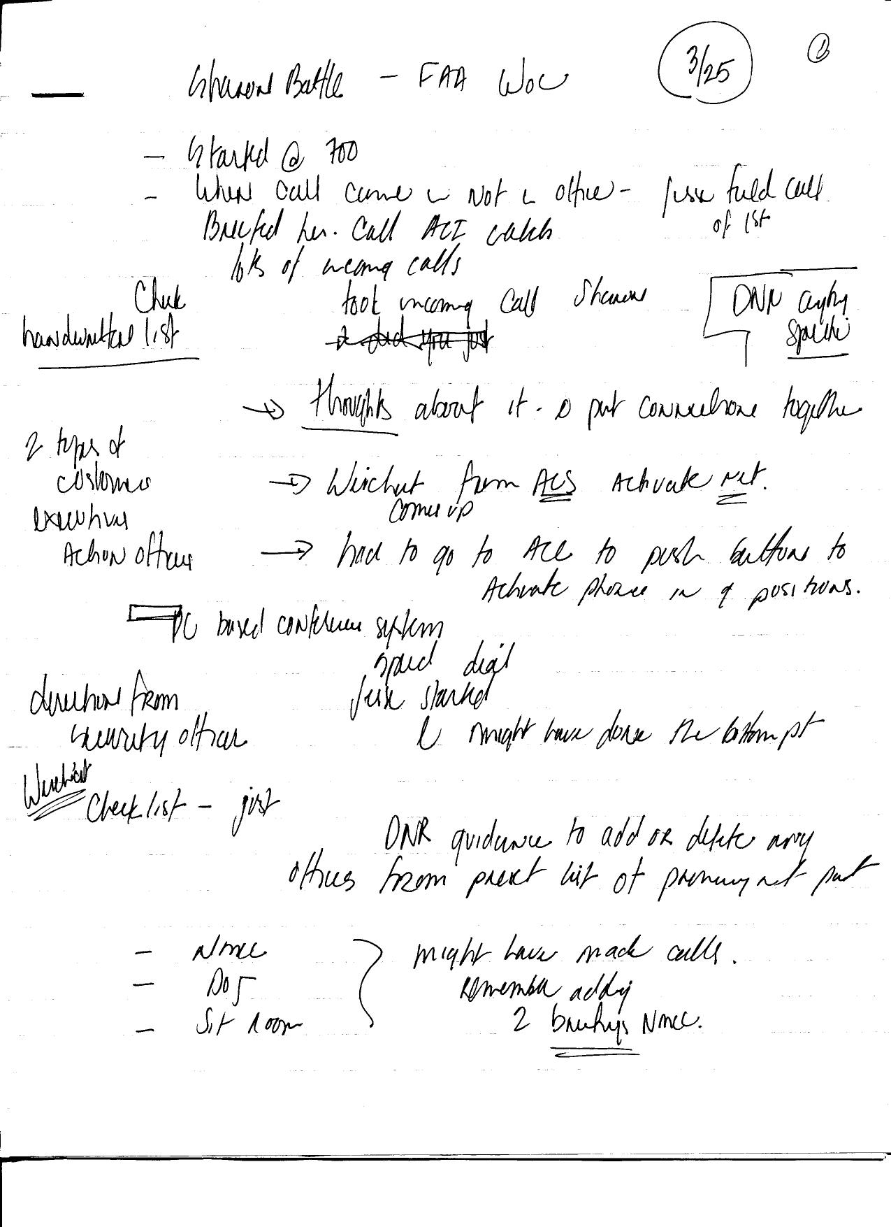 DH B2 Sharon Battle FAA WOC Fdr- Entire Contents- Handwritten Interview Notes 043 by Unknown