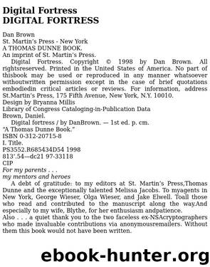 DIGITAL FORTRESS by Dan Brown