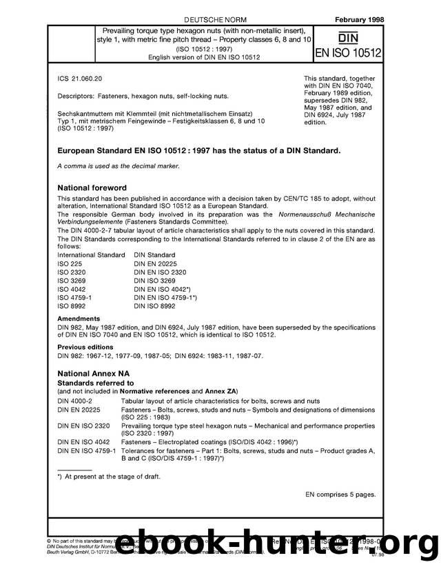 DIN EN ISO 10512-1998 by Unknown