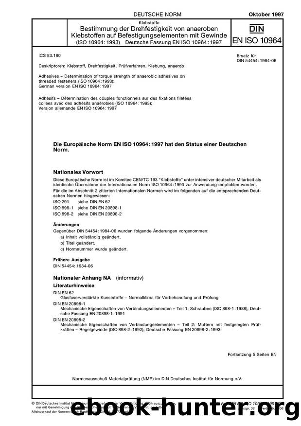 DIN EN ISO 10964-1997 by Unknown