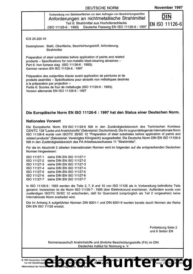 DIN EN ISO 11126-6-1997 by Unknown