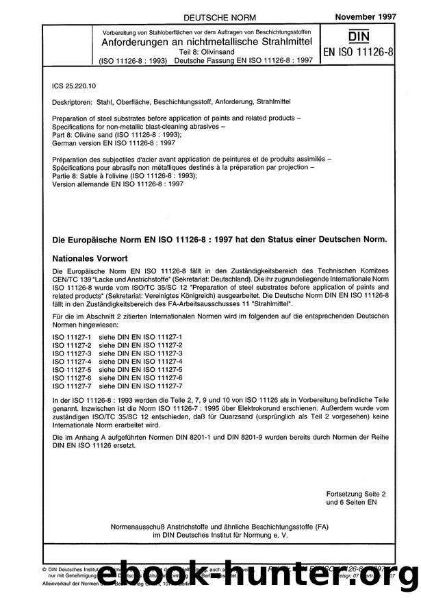 DIN EN ISO 11126-8-1997 by Unknown