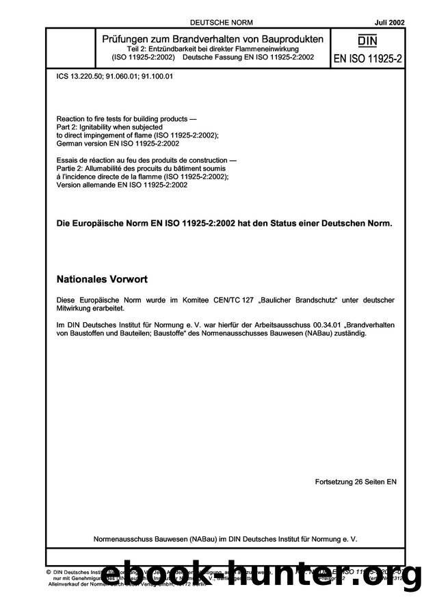 DIN EN ISO 11925-2-2002 by Unknown