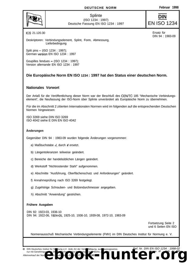 DIN EN ISO 1234-1998 by Unknown