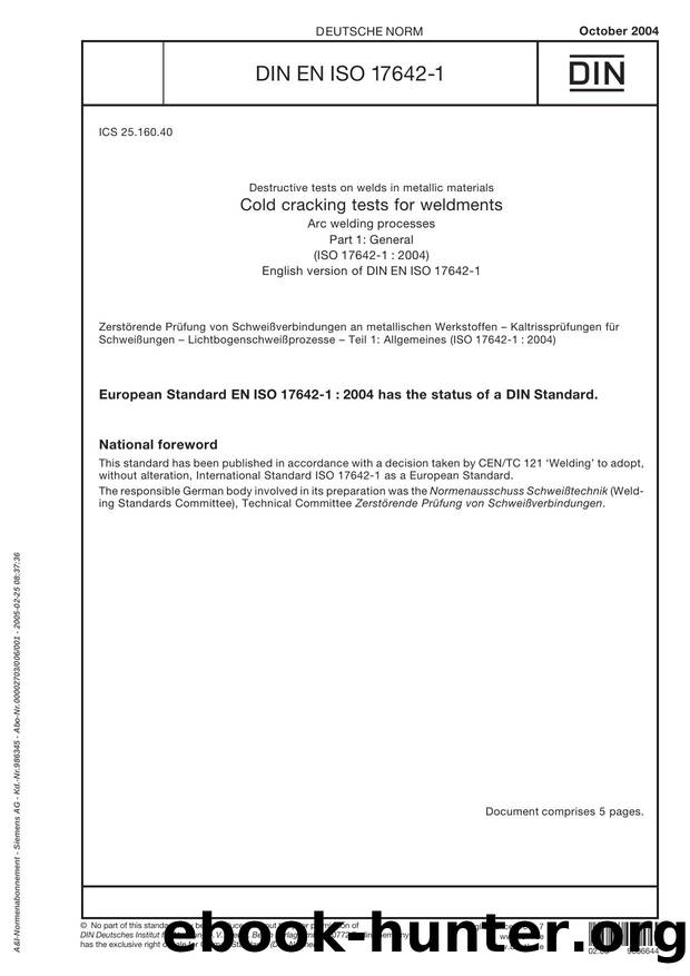 DIN EN ISO 17642-1-2004 by Unknown