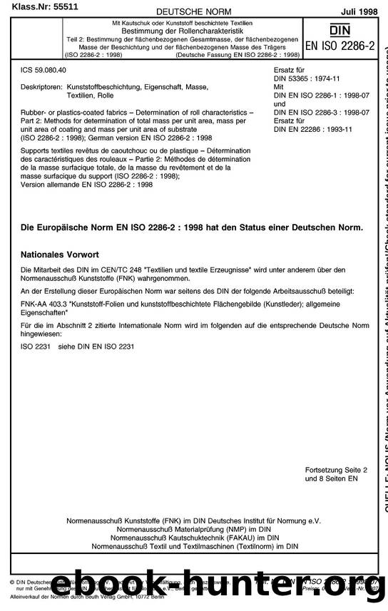 DIN EN ISO 2286-2-1998 by Unknown