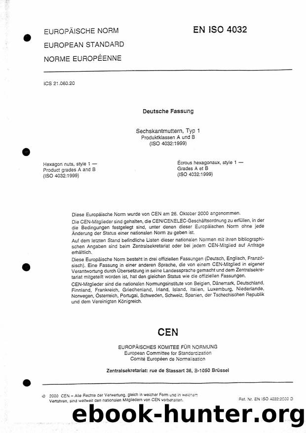 DIN EN ISO 4032 by Unknown