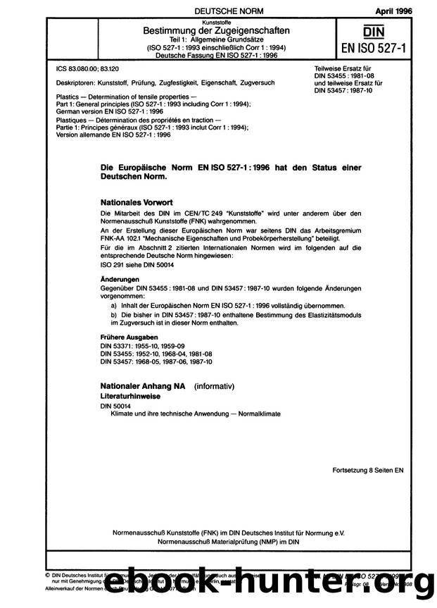 DIN EN ISO 527-1-1996 by Unknown