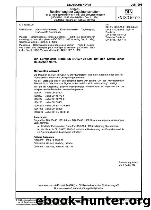 DIN EN ISO 527-2-1996 by Unknown