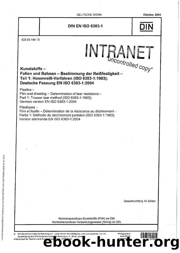 DIN EN ISO 6383-1-2004 by Unknown