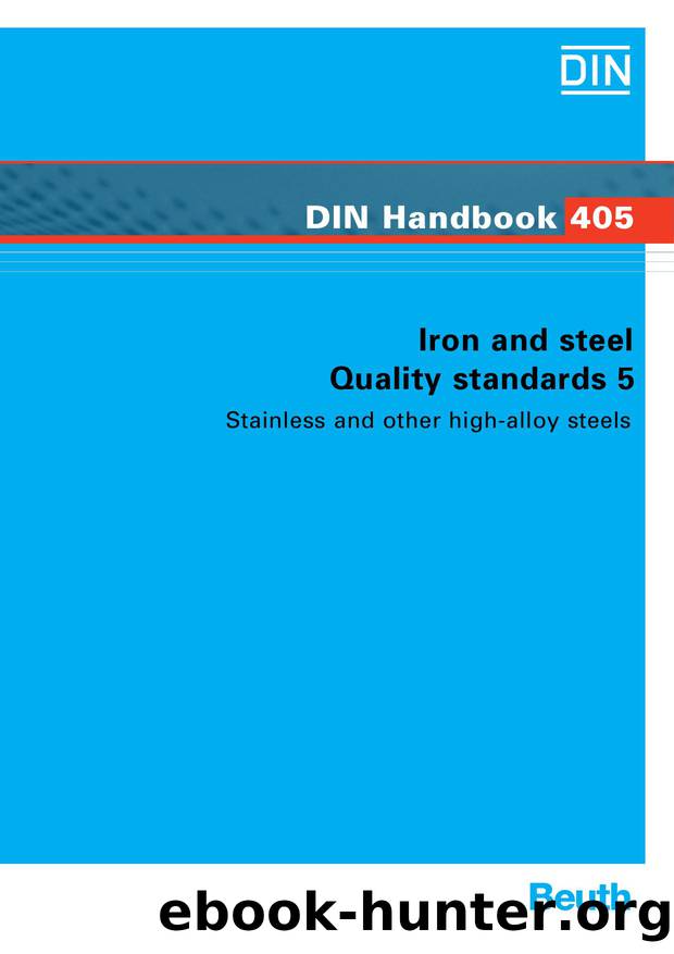 DIN Handbook 405 - Iron and steel - Quality standards 5 by Beuth Verlag GmbH