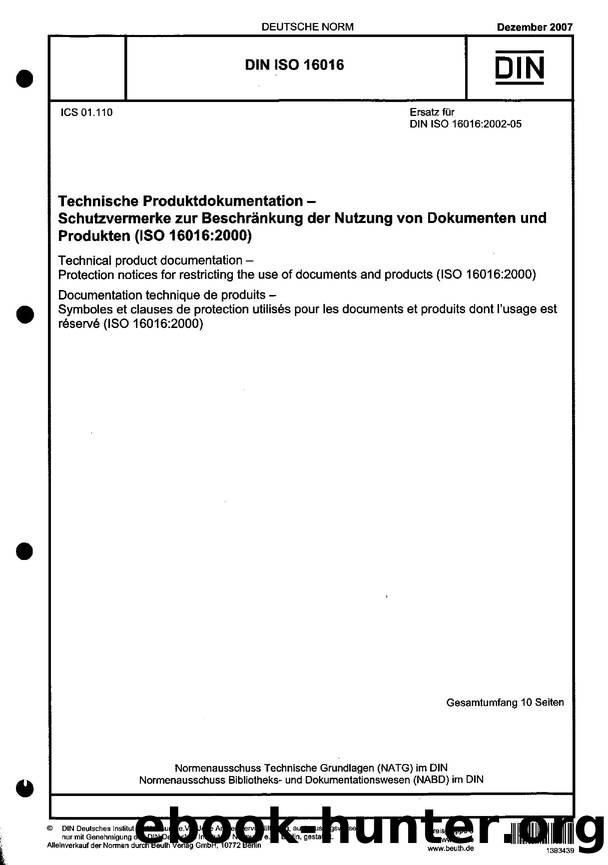 DIN ISO 16016-2007 by Unknown